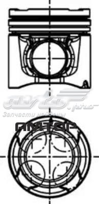 Поршень в комплекті на 1 циліндр, STD 40528600 Kolbenschmidt