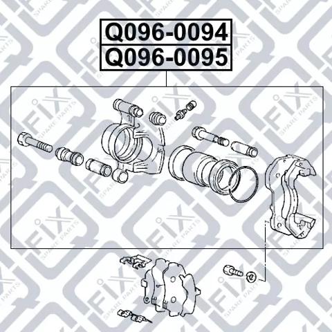 Купити Q0960094 Q-fix Супорт гальмівний передній лівий