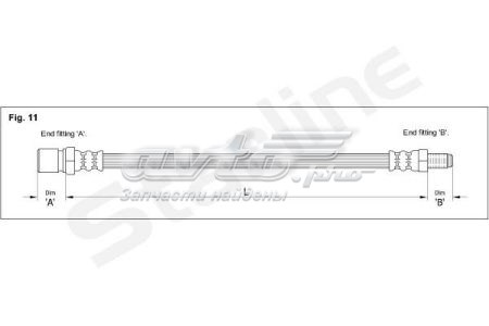 Шланг гальмівний задній Starline HAAA1272 ціна, від 4.76 USD