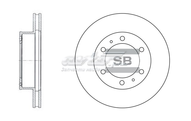 Диск гальмівний передній Sangsin SD4011