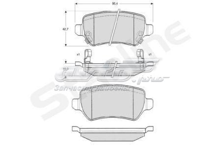Купити SBDS320 Starline Задні колодки