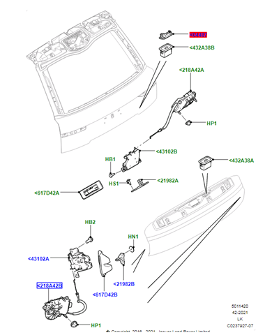 Замок дверей багажника Land Rover LR090183 ціна, від 57.20 USD