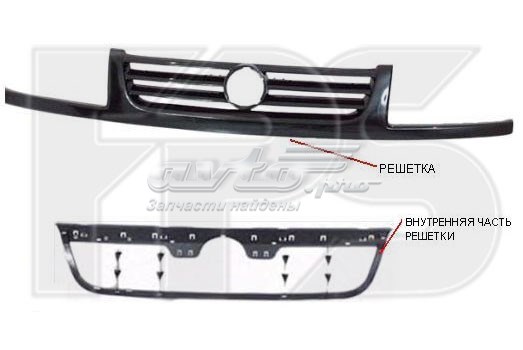 Накладка фар, нижня FPS FP9542995 ціна, від 7.34 USD