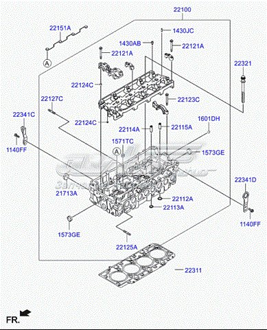 Прокладка головки блока циліндрів (ГБЦ) Hyundai/Kia 223114A700