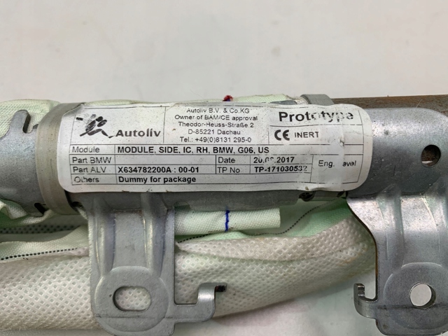 Подушка безпеки, збоку, права, AIRBAG BMW 72127409346 ціна, від 616.80 USD