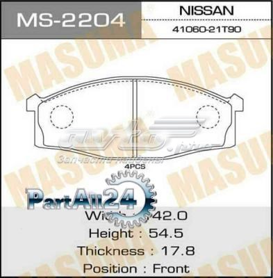 Гальмівні колодки Masuma MS2204 ціна, від 10.10 USD