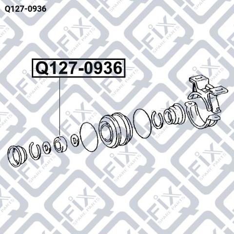 Підвісний підшипник передньої піввісі Q-fix Q1270936 ціна, від 5.28 USD