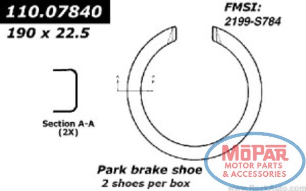 Колодки ручника/стоянкового гальма 11007840 Centric Parts