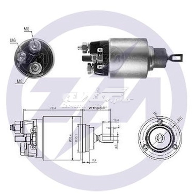 Реле втягуюче стартера MERCEDES 0011529210