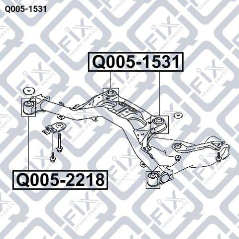 Сайлентблок задньої балки/підрамника Q-fix Q0051531 ціна, від 23.02 USD