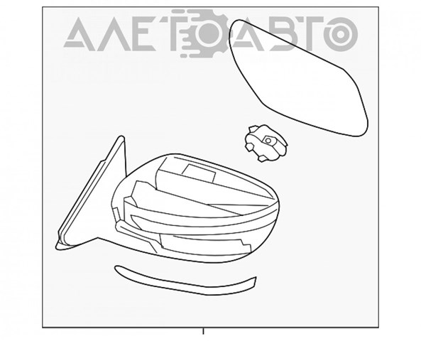 Праве бічне дзеркало Nissan/Infiniti 963014BA3A ціна, від 98.73 USD