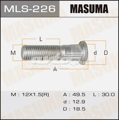 Болт маточини MLS226 Masuma