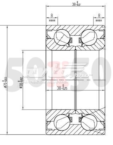 DAC3870W6CS66 Koyo Підшипник маточини передньої