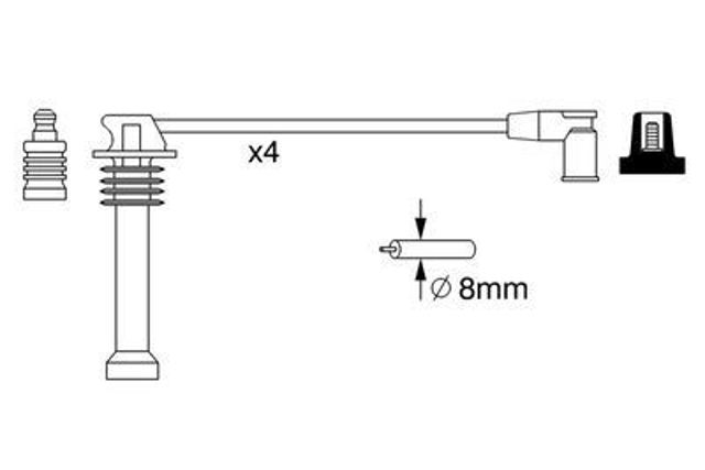 Дріт високовольтний Bosch 986357271
