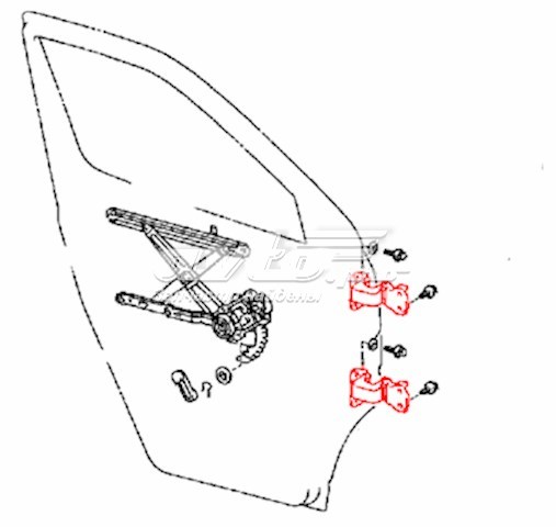  Петля передніх дверей, лівою Toyota Hiace 4