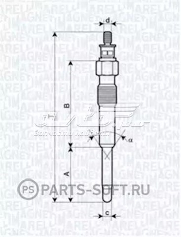 Свічки запалювання Magneti Marelli 062900007304