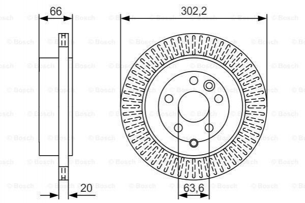 Диск гальмівний задній 0986479U44 Bosch