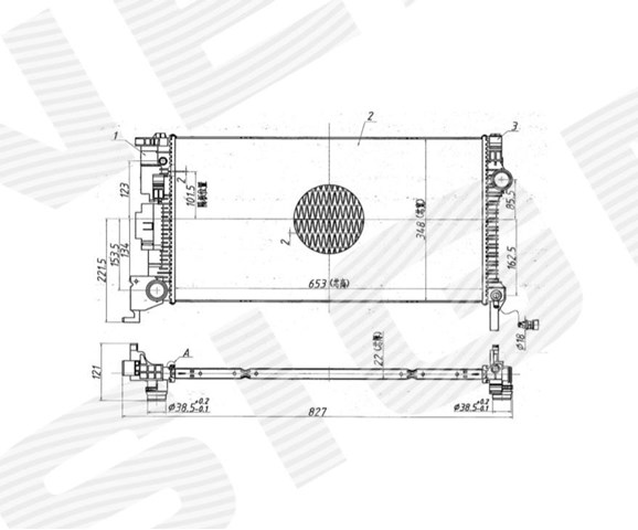 RA87051Q Signeda Радіатор охолодження двигуна