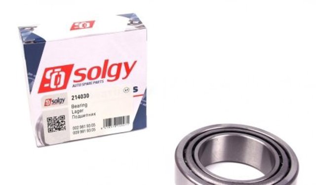214030 Solgy Підшипник маточини задньої, зовнішній