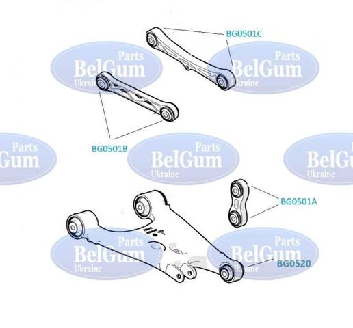 Сайлентблок заднього нижнього важеля BG0520 Belgum