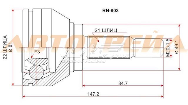 Граната колісна SAT RN903 ціна, від 33.90 USD
