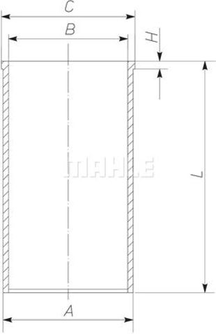 021WV3400 Mahle Original Гільза циліндра
