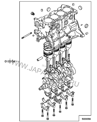 Блок циліндрів двигуна на Mitsubishi Lancer (CSA)