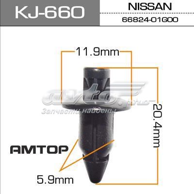Пістон (кліп) кріплення бампера, переднього KJ660 Masuma