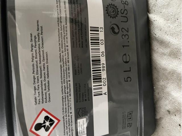Трансмісійне масло Mercedes A002989060313