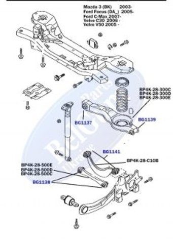 BG1139 Belgum Сайлентблок задньої тяги