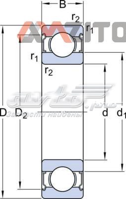 Підшипник генератора SKF 60022Z