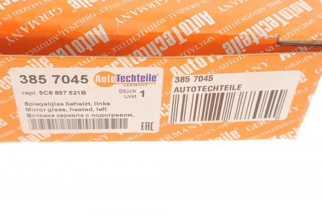 Скло дзеркала заднього виду, лівого Autotechteile 3857045 ціна, від 14.64 USD