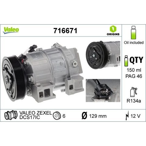 Компресор кондиціонера 92600ET82A VALEO