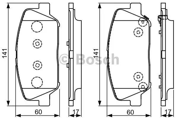 Колодки гальмівні передні, дискові 986495337 Bosch