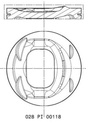 Купити 028PI00118000 Mahle Original Поршень в комплекті на 1 циліндр, STD