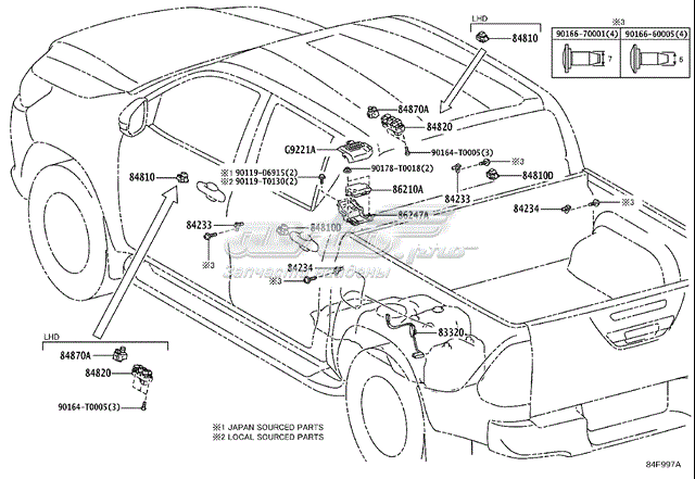 848720K040 Toyota Регулятор дзеркал