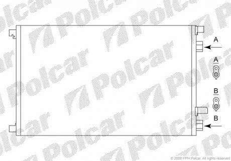 Радіатор кондиціонера 6012K8C1S Polcar