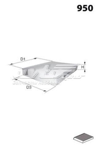 ELR7280 Mecafilter Внутрішньосалонний фільтр
