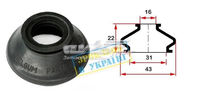 Пильник опори кульової нижній Belgum BG0103 ціна, від 0.86 USD