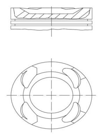 Купити 081PI00124000 Mahle Original Поршень в комплекті на 1 циліндр, STD