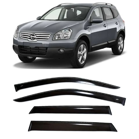  Дефлектор-обтікач (вітровики) на скло дверей, комплект 4 шт. Nissan Qashqai 2