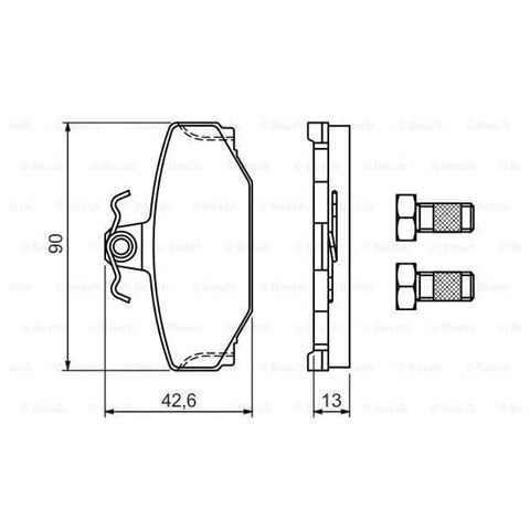 Задні гальмівні колодки 986460995 Bosch