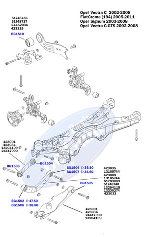 Сайлентблок заднього верхнього важеля BG1502 Belgum