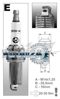 Свіча запалювання ER17YC9 Brisk