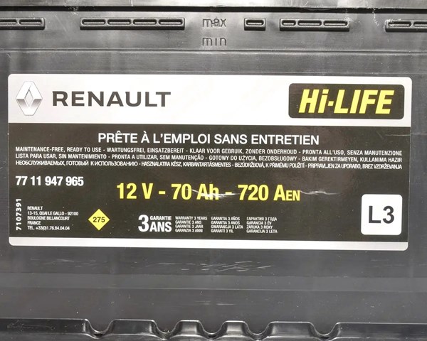 Акумуляторна батарея, АКБ 7711947965 Renault (RVI)