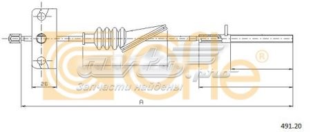 Трос ручного гальма передній 49120 Cofle
