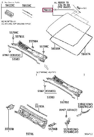 561010K331 Toyota Автомобільне скло