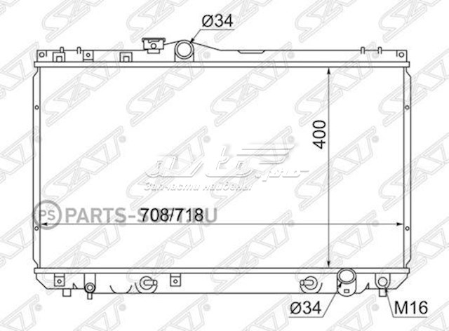 Радіатор 1640046240 Toyota