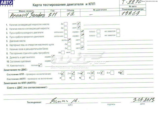 Двигун D4F732 Renault (RVI)