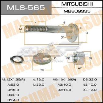 MLS565 Masuma болт кріплення заднього розвального важеля, внутрішній